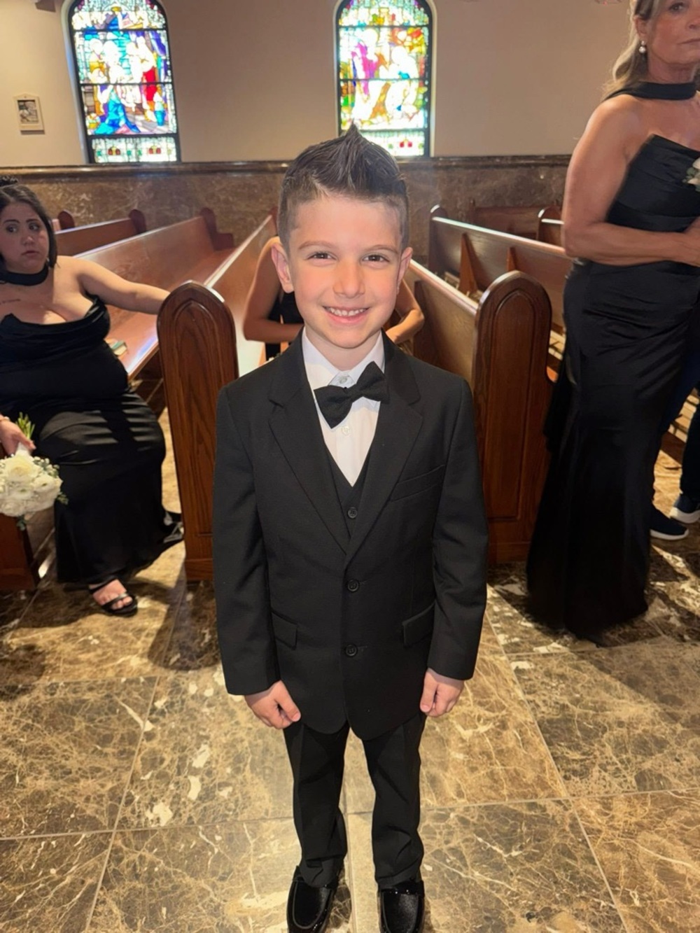 Boys Black Formal Dress Pants - Classic Suit Bottoms